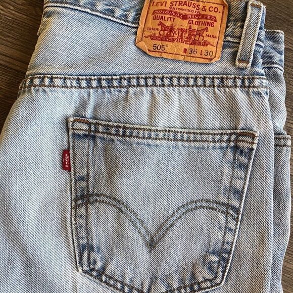 Levi’s 505 Regular Fit Distressed Jeans 36 X 30 (price is for 1 pair) - Picture 2 of 7